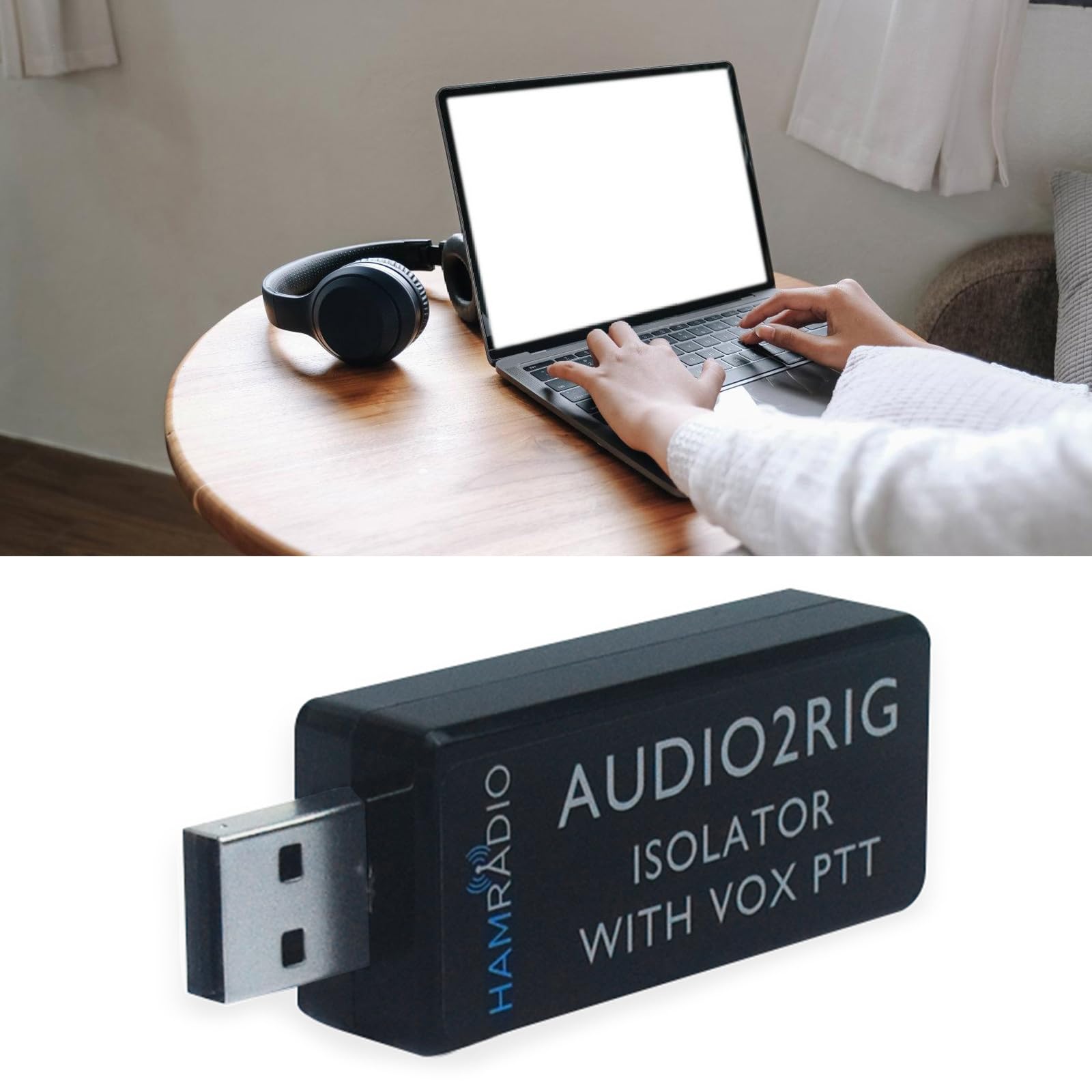 Scheda audio AUDIO2RIG isolatore integrato 3,5 mm per migliorare l'uditività su PC e laptop