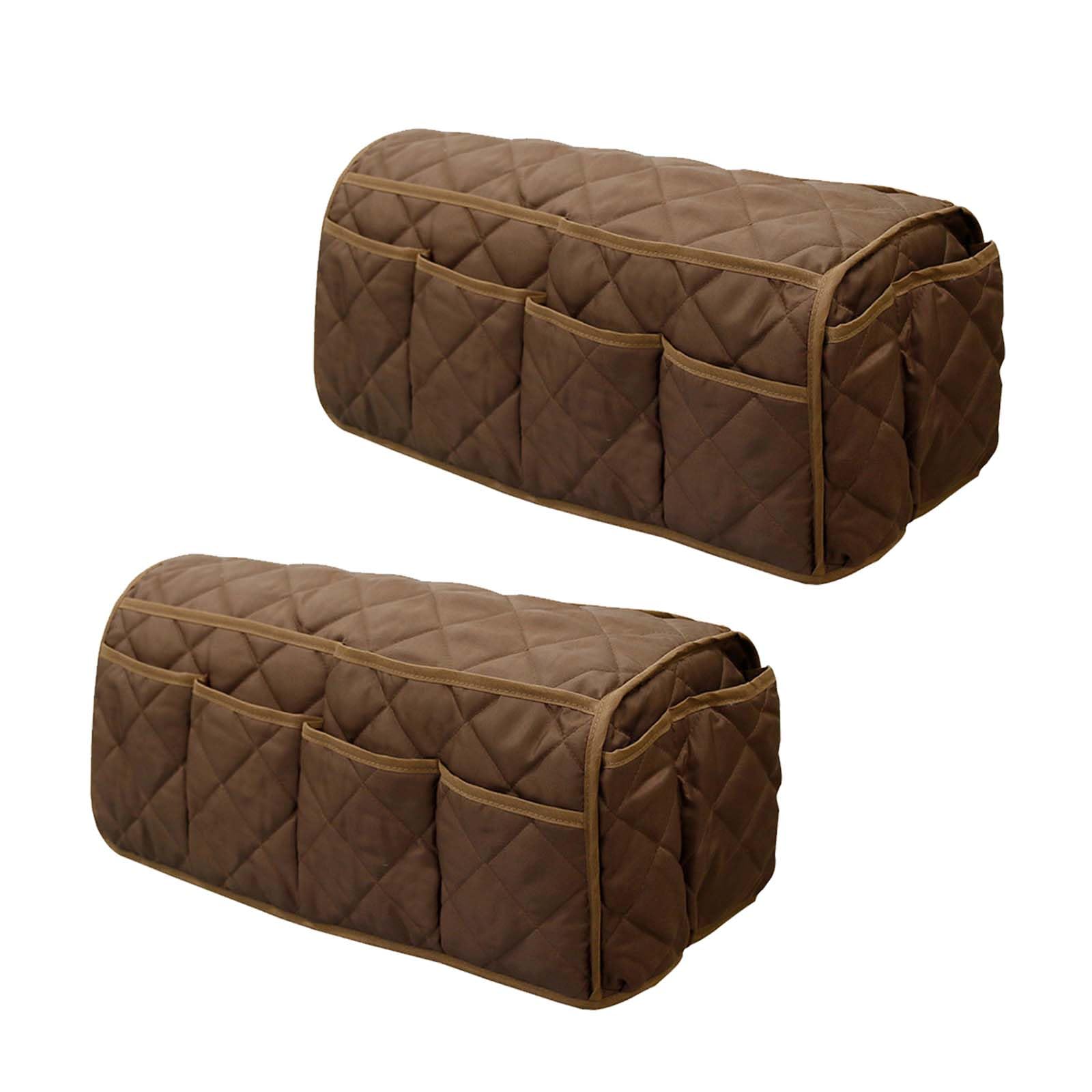 Morelian2PCS Sofa Armrest Storage Bag with 14 Pockets Non-Slip Sofa Armrest Storage Organizer Sofa Armchair Caddy Armrest Covers Armchair Storage Bag for Phone Magazines TV Remote Control