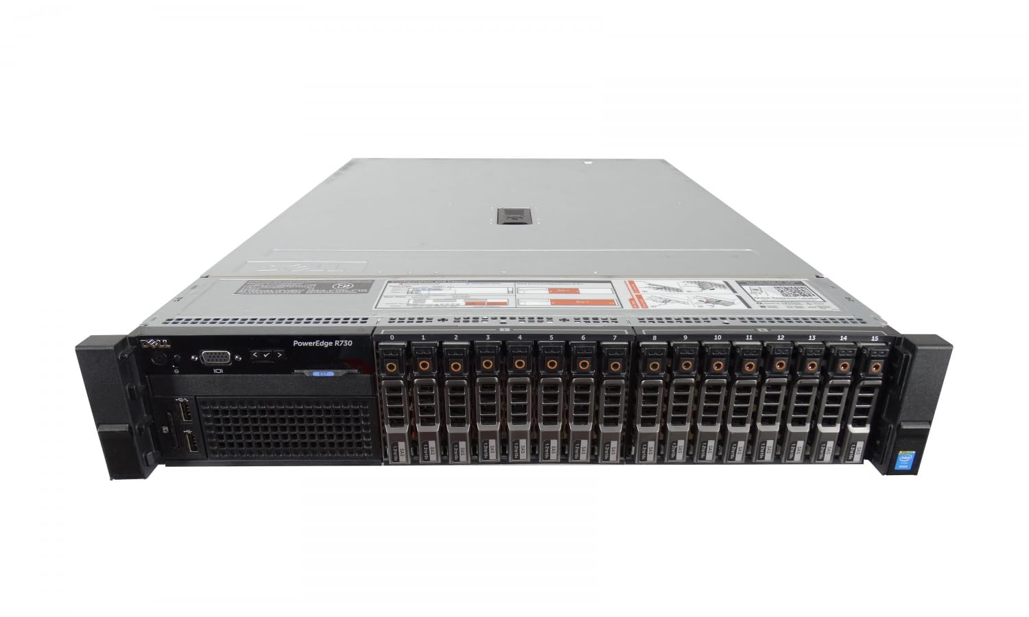 Dell PowerEdge R730 16x SFF 2U, 2X Xeon E5-2696 V4 2.2GHz 22-Core CPU, 256GB Memory, PERC H730, 4X 7.68TB SSD, Rails (Renewed)