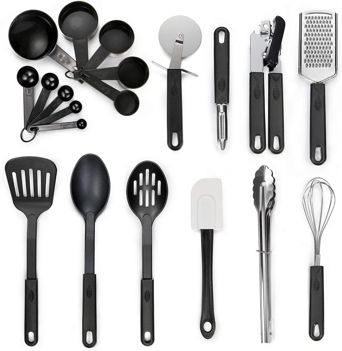Kitchen Utensil Set - 20 Piece Stainless Steel Cooking Utensils - Nonstick Utensils Spatula Set Non-stick Heat Resistant Kitchen Cooking Utensils Cookware Set - Best Kitchen Tool Set by HCHUANG