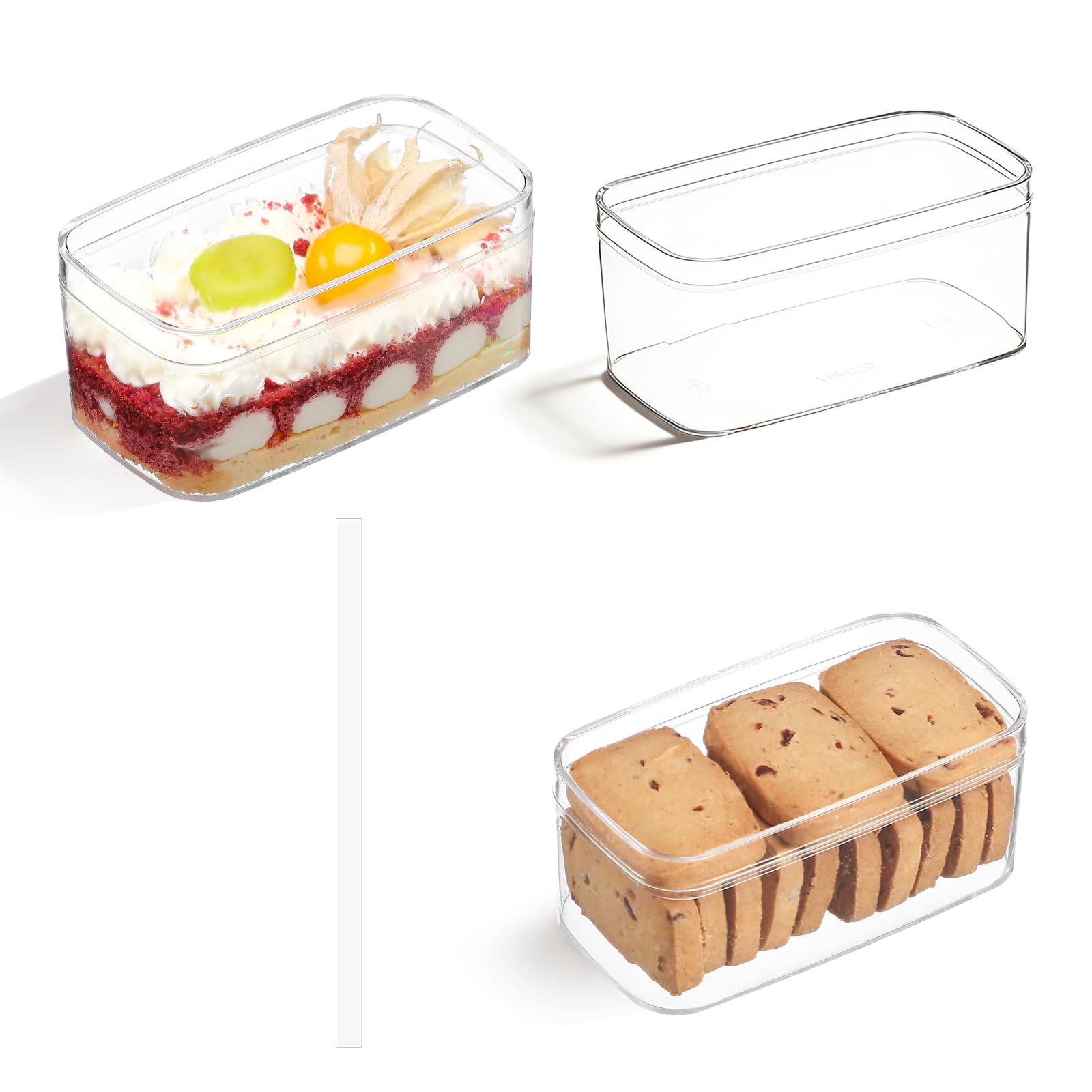 Amazon.com: Plastic Dessert Cups with Lids and Stickers,Tiramisu