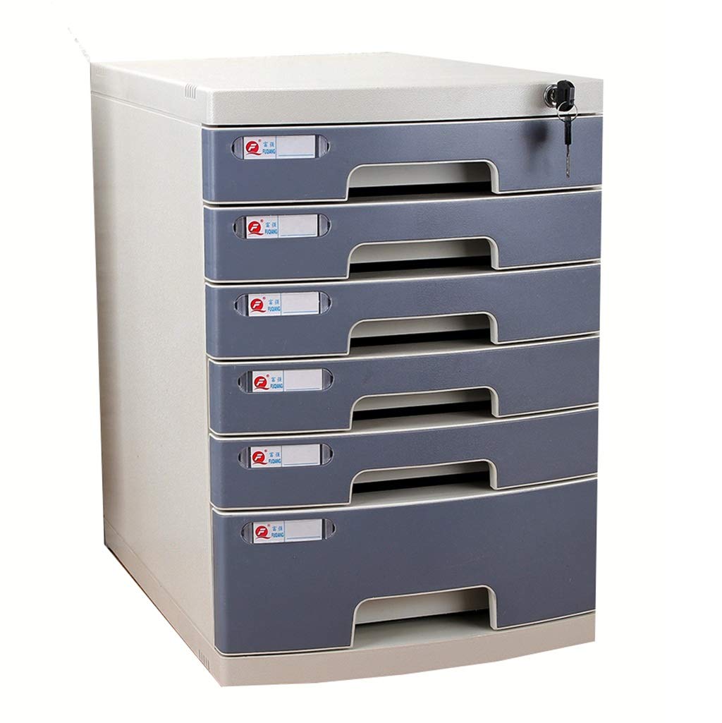 Archivadores - Cajones Organizador de Unidad de Almacenamiento de Escritorio Archivador con Cerradura Caja A4 para Oficina/Color: Gris Oscuro, Organizador de Unidad de Almacenamiento de escr