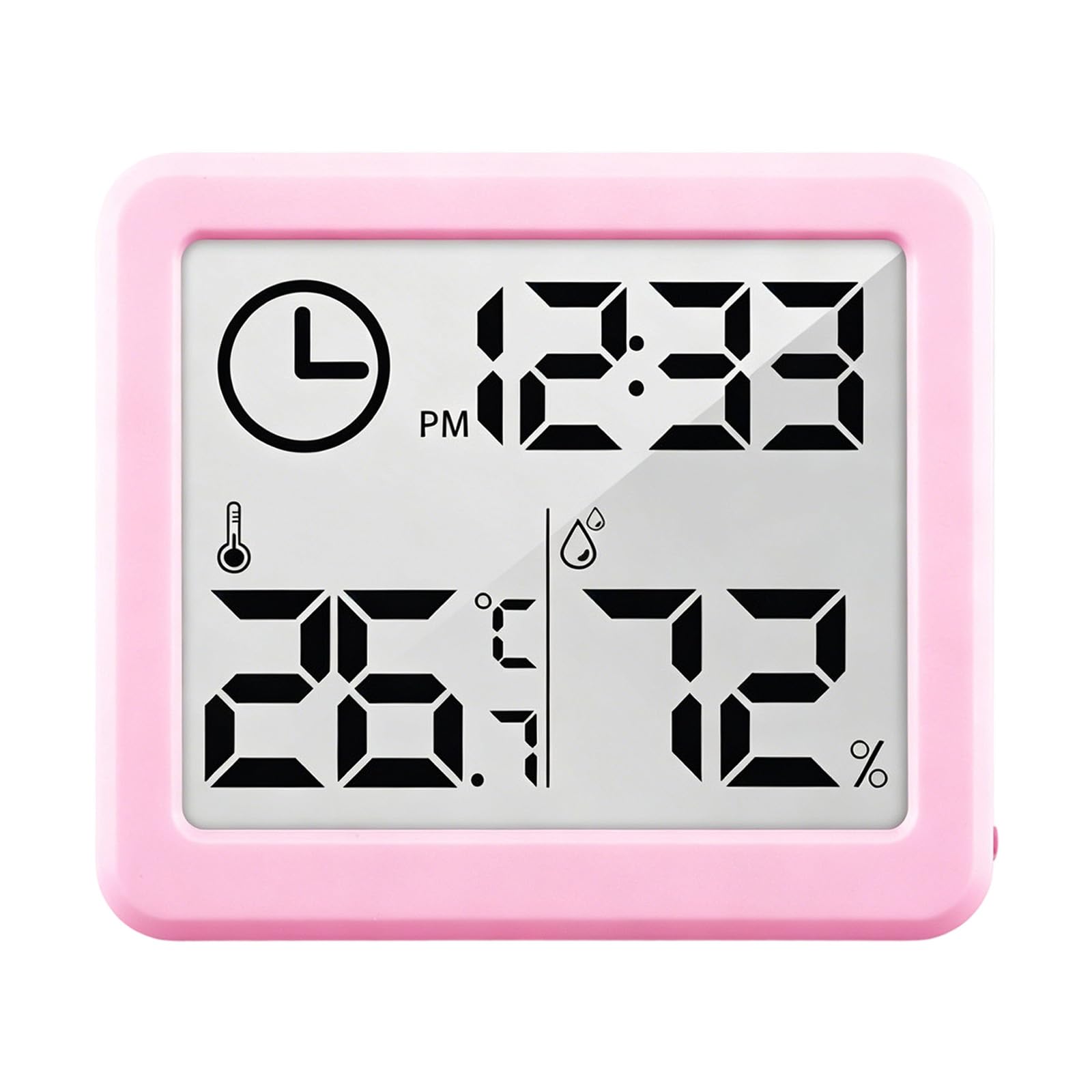 BELOWSYALER Multifunctional Wall Clock Hygrometer Large Screen Accuracy for Home Offices Indoor Temperature Humidity Monitor