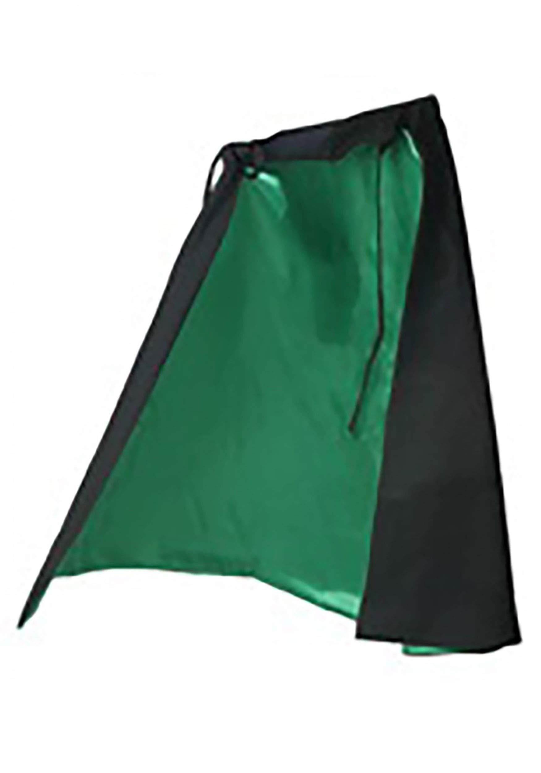 Fun CostumesWomen's Black Outer Shell Green Satin Lining Witch Cape