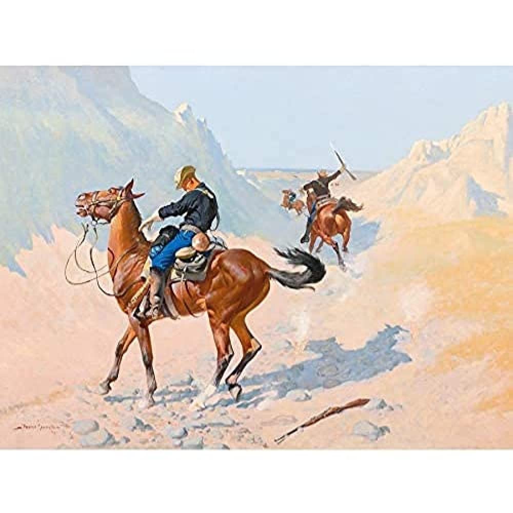 Remington Advance Guard Military Sacrifice Ambush Cavalry Painting Art Print Canvas Premium Wall Decor Poster Mural