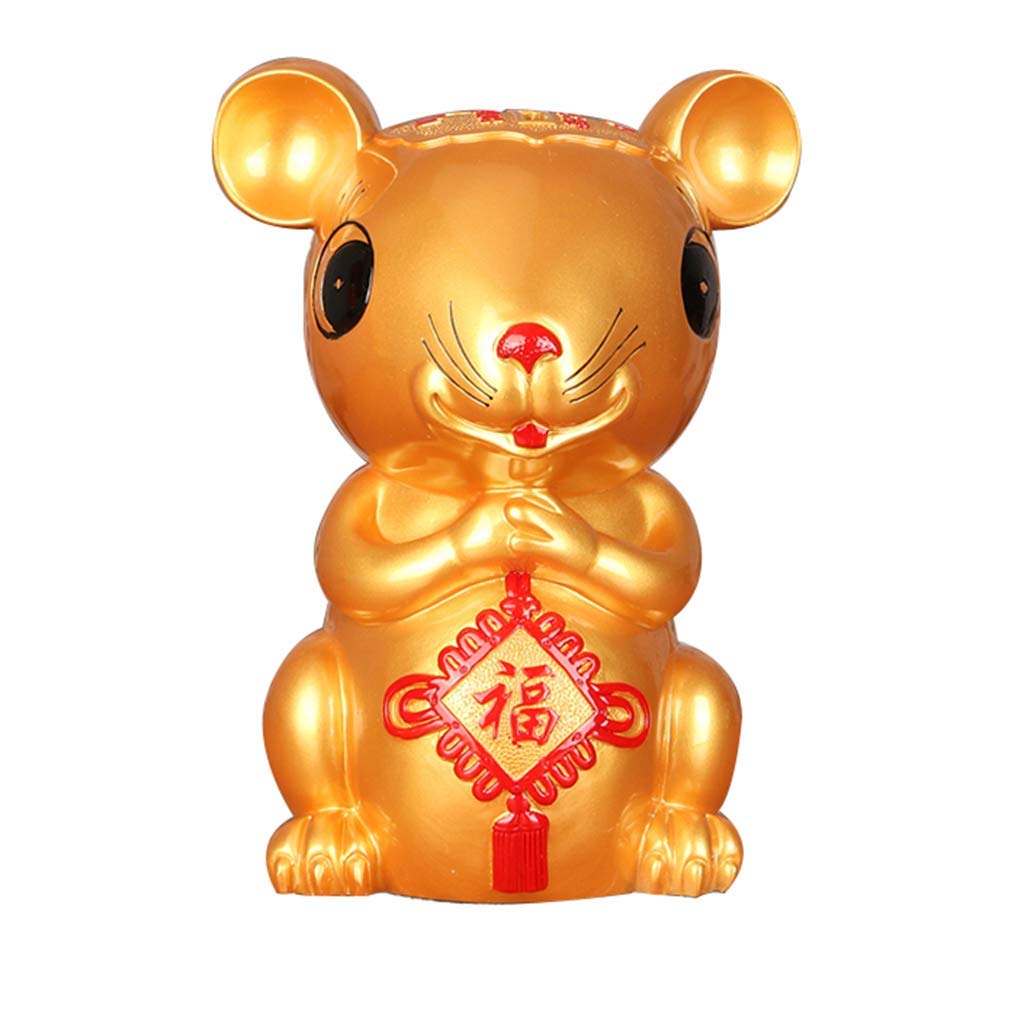 Amazon｜装飾品 干支のネズミ/ネズミの樹脂像 中国の装飾置物 家庭や