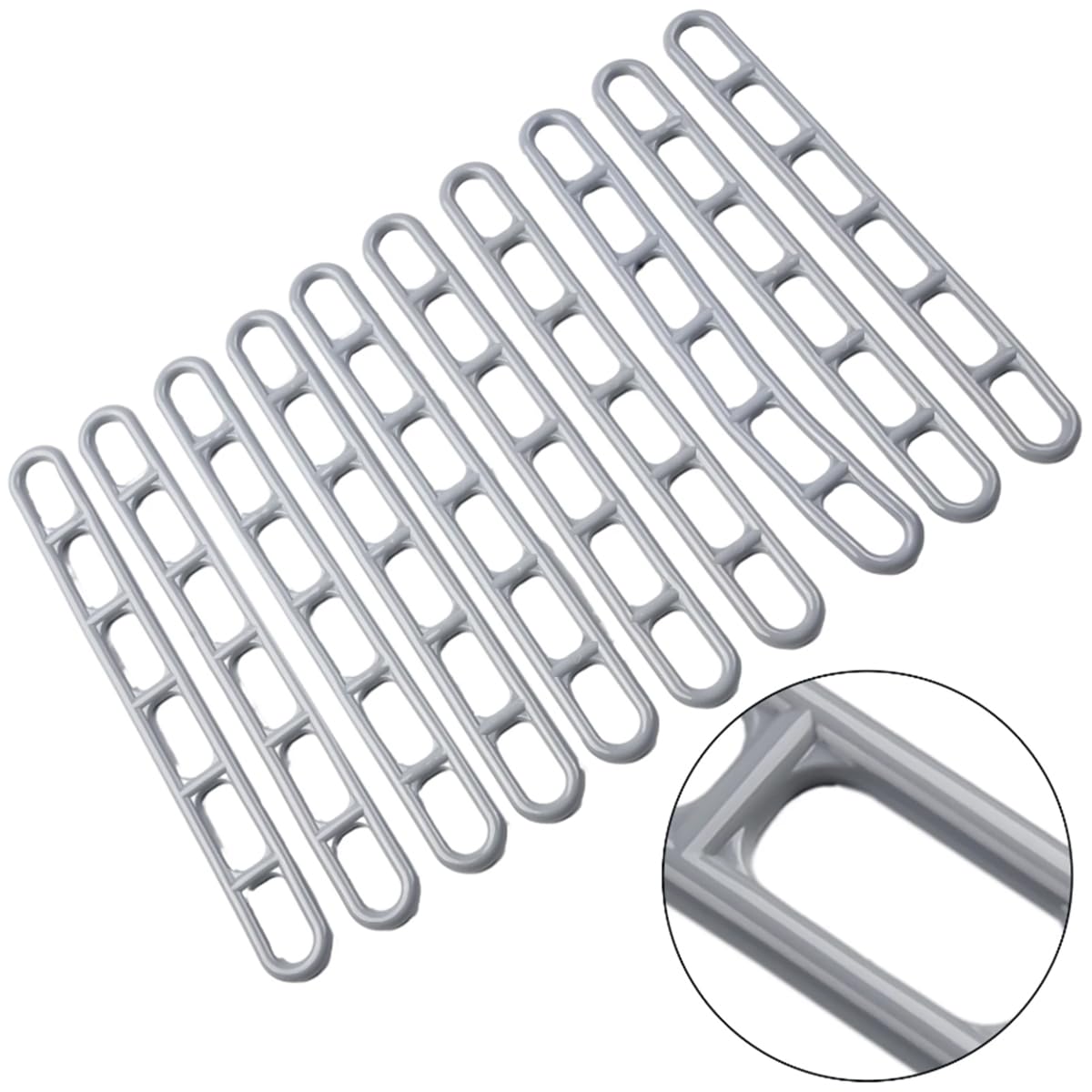 Lot de 50 sangles de tension en caoutchouc pour auvent de caravane extra robustes et résistantes aux vents/tempêtes avec 6 trous de montage ajustables