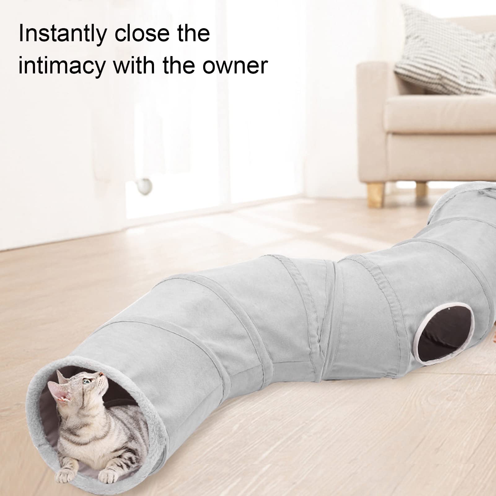 Opvouwbare Kat Tunnel, Huis Indoor Kat Interactief Speelgoed Zachte Kat