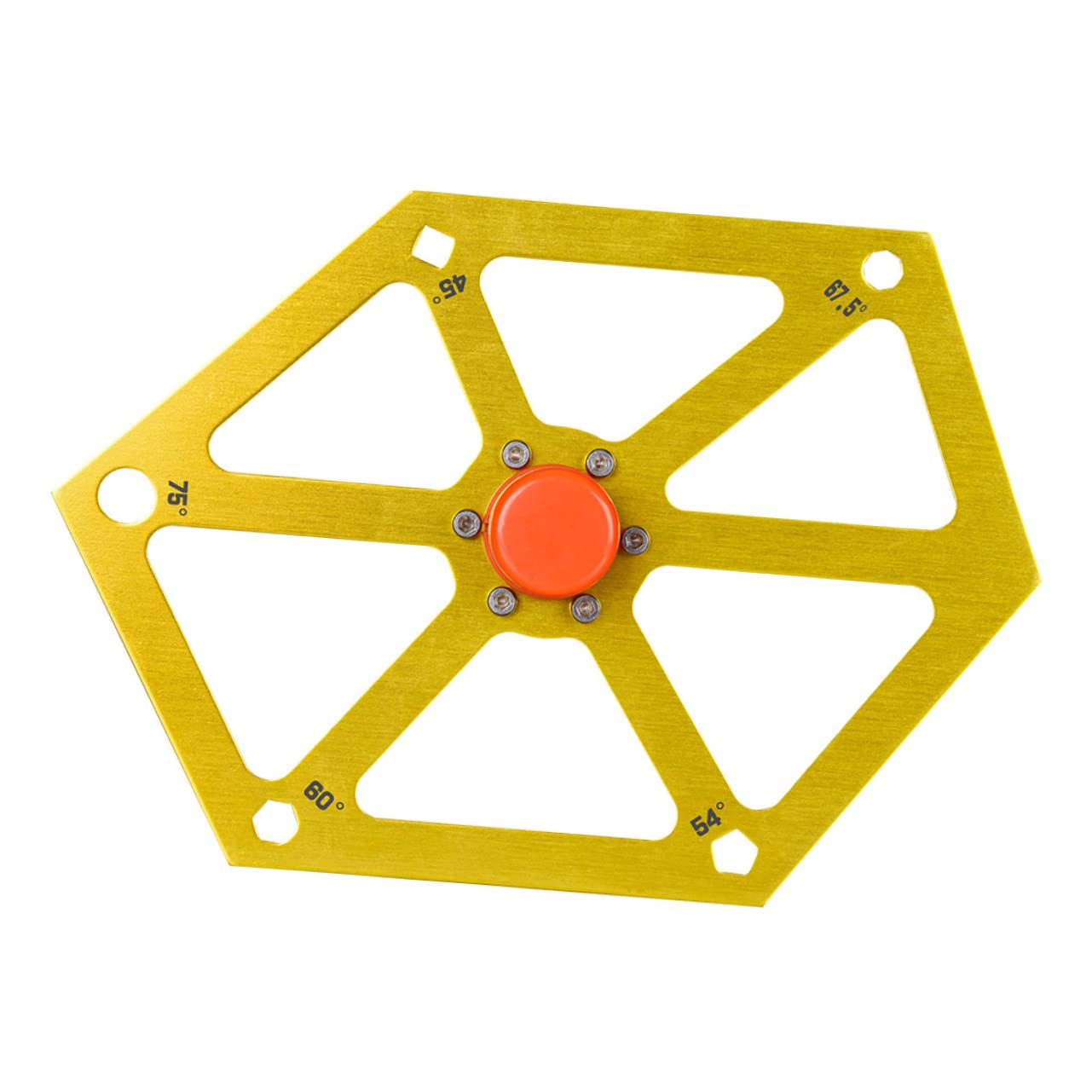 HOUDERCO Professional Hexagon Ruler Magnetic Protractor for Accurate Angle Measurement