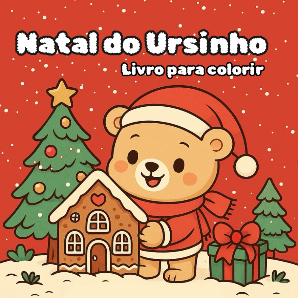 Natal do ursinho: Livro para colorir