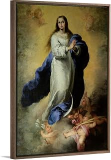 CANVAS ON DEMAND The Immaculate Conception, 1660-65 Canvas Wall Art Print by Bartolome Esteban Murillo, Baroque, Figurative, Home Decor, Figurative Artwork, 20" x30in