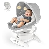 3-in-1 Baby Swing for Infants with Motion Detection&comma; Electric Baby Swing with 3 Swing Modes&comma; 12 Lullabies & 5-Speeds & Removable Swing Seat&comma; BT Enabled & 360°Rotating Seat and Manual Remote&comma; White