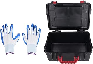 BestAlice Caixa multifuncional de armazenamento de ferramentas, organizador de ferramentas, organizador de ferramentas de 35,5 cm, organizador de unhas, caixa de armazenamento de peças, organizador portátil de ferramentas com luvas