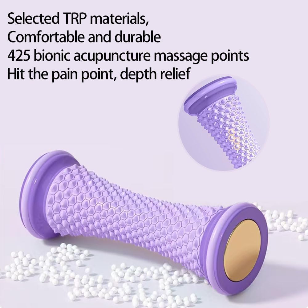 Dhamee Foot Massage Roller for Plantar Fasciitis, Portable Rubber Massage Roller for Relief, Arch Pain, Massager Roller for Arch Pain, Heel Spur Stress Relief, Neuropathy 1