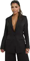 Blazer Feminino Alfaiataria Alongado Social Terninho
