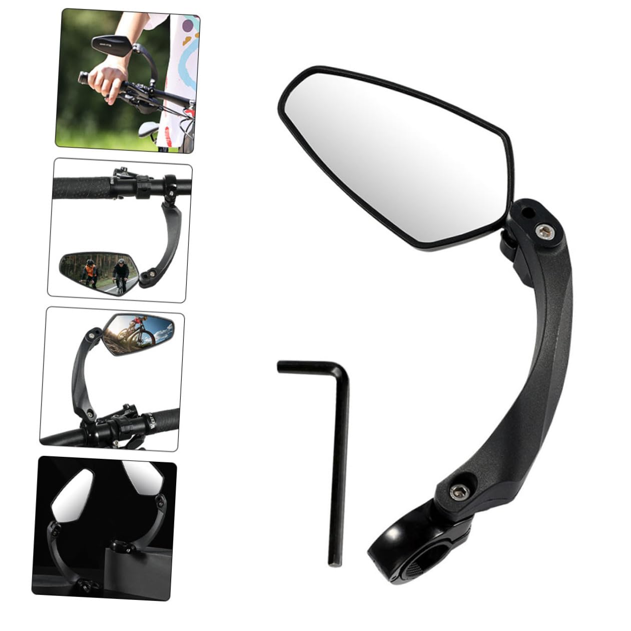 BESPORTBLE 2pezzi Specchietto Retrovisore Per Bici Accessorio Pratico Per Mountain Bike e Ciclisti Installazione Facile Senza Strumenti Sicurezza e Visibilità Ottimale Design Compatto e