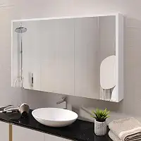 Espelheira Trindade 3 Portas Com Amortecedor Branca (Branco)