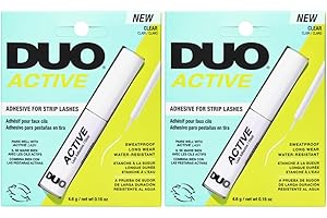 Active Clear Brush On Adhesive for Strip Lashes, 2 Pack: Duo Derma...