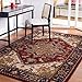 SAFAVIEH Heritage Collection Area Rug - 6' Round, Red, Handmade Traditional Oriental Wool, Ideal for High Traffic Areas in Living Room, Bedroom (HG625A)