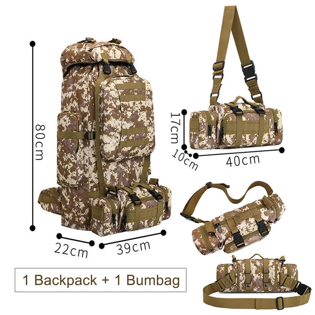 Plecak turystyczny, pojemność 80 l, duża pojemność, plecak trekkingowy, outdoorowy, uniwersalny, na kemping, do uprawiania sportu, na podróż, plecak podróżny, dla mężczyzn i kobiet