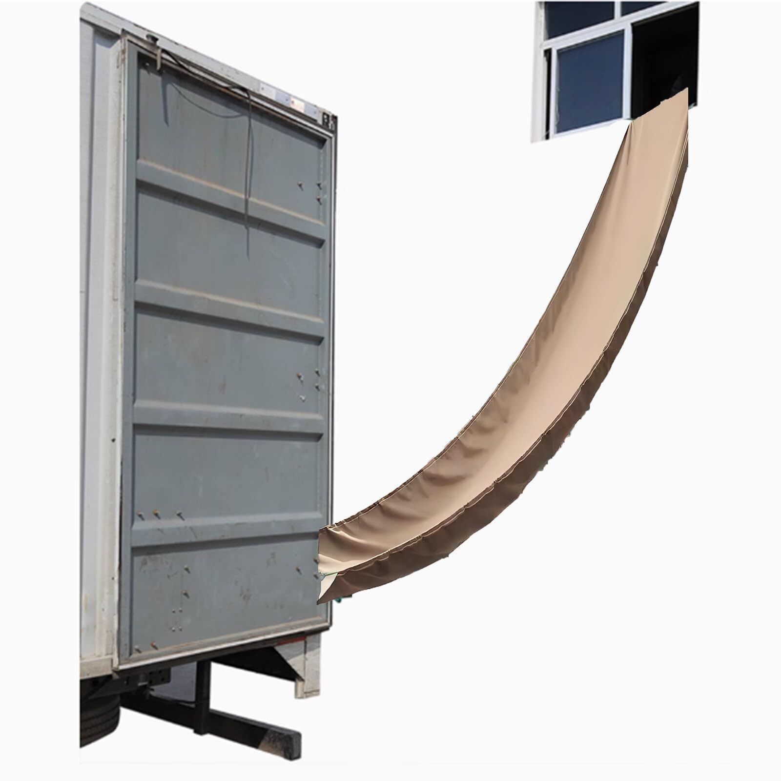 GLDYTVF Cargo Conveyor for Unloading Goods - High-Altitude Canvas Chute, Efficient Cargo Handling Slides for Warehouses,
