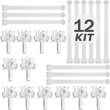 Vertical Blind Repair Set - Stem Replacement Parts - White - Plastic - Manual Operation - Multiple Rooms - Indoor Use