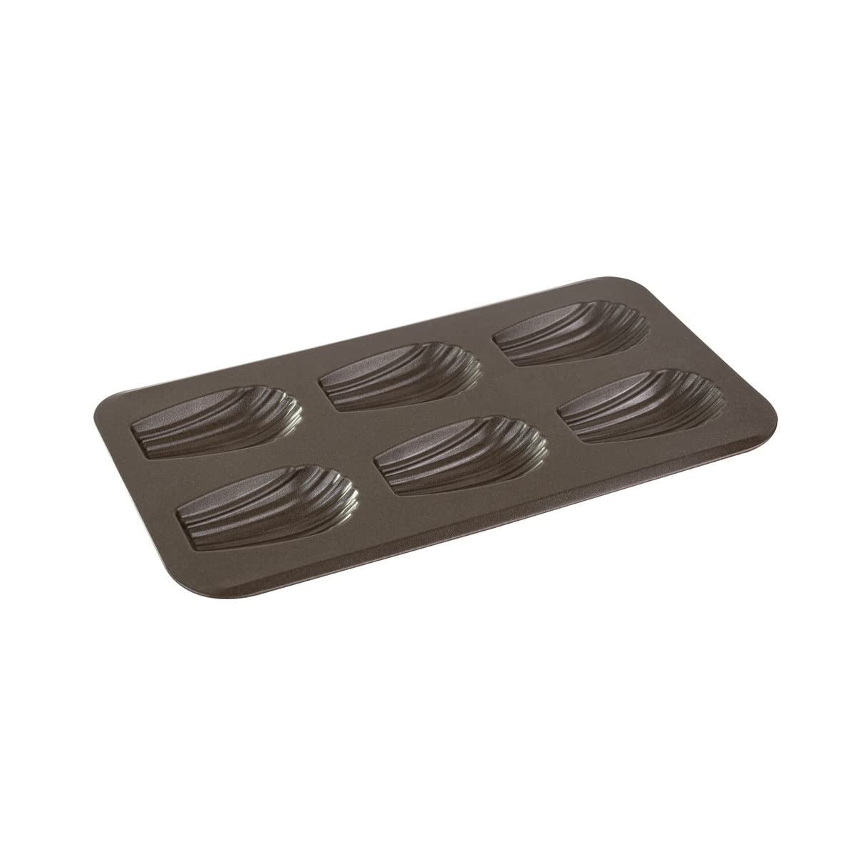 Gobel - Plaque à 6 Madeleines Gourmandes - Grand Format XXL - 39 x 20 cm - Acier - Revêtement Antiadhérent Bicouche Garanti sans PFAS - Qualité Professionnelle – Fabriqué en France