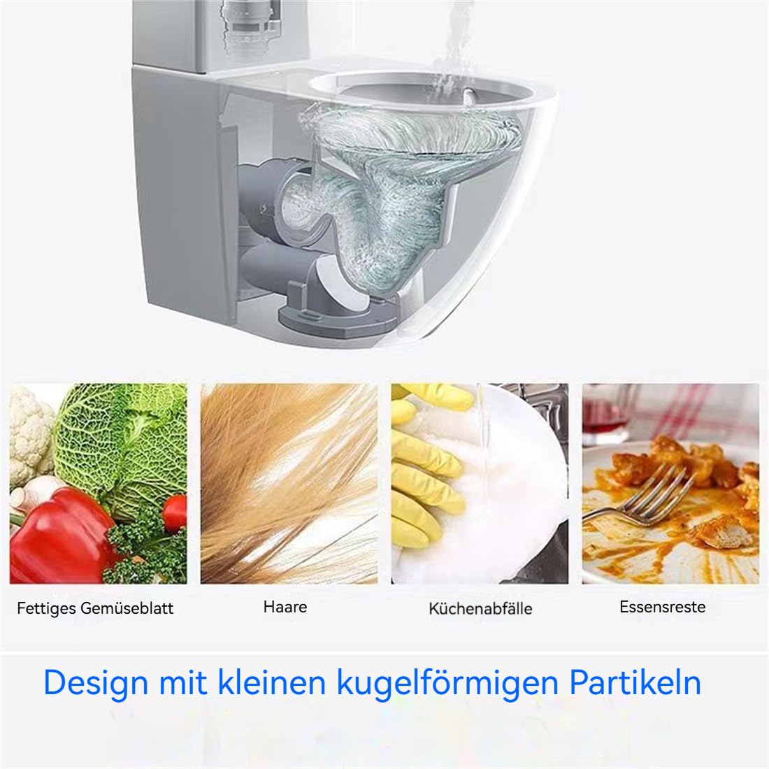 Rohrreiniger Multifunktionaler Abflussreiniger 4 Stück – Flexibles Reinigungswerkzeug für Küchenabflüsse, Waschbecken & Abwasserrohre – Effektiv gegen Haare, Fett & Essensreste