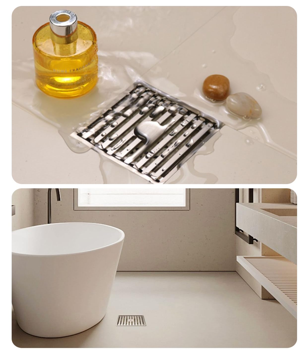 Billg Desagüe de Piso de Ducha, Sumidero Ducha con Sifón y Filtro, Filtro de Latón for Desagüe de Suelo de Agua de Baño, Vintage Drenaje del Piso del Baño para WC Lavabo Jardín Baño Ducha Cuarto