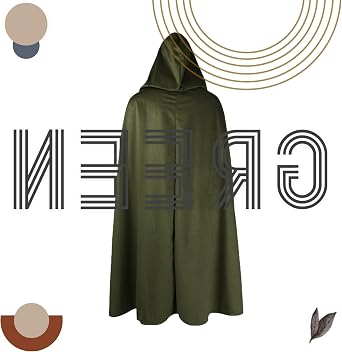 VZQI Renaissance Velvet Hooded Cloak for Adults Cosplay