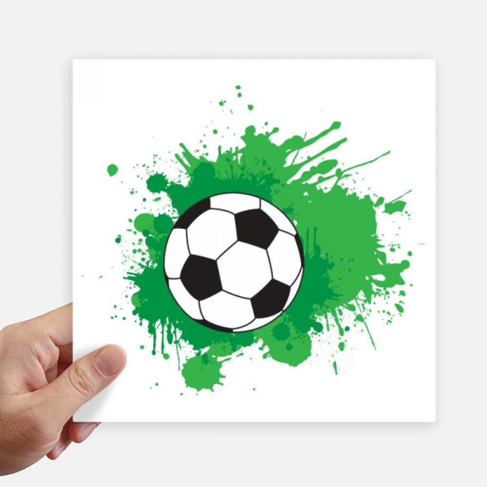 Decal football carré de 20 cm autocollant mural pour chambre d'enfant et bureau