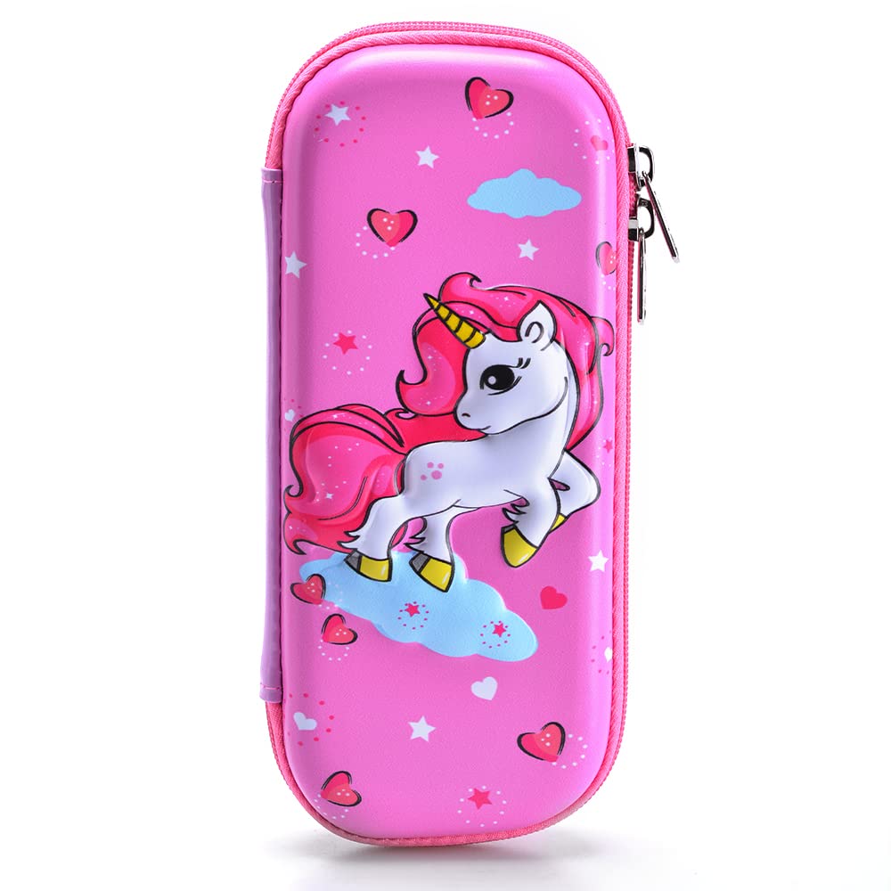 Eazy Kids 3D Pencil Case Unicorn Pink, EZ_PBX_06