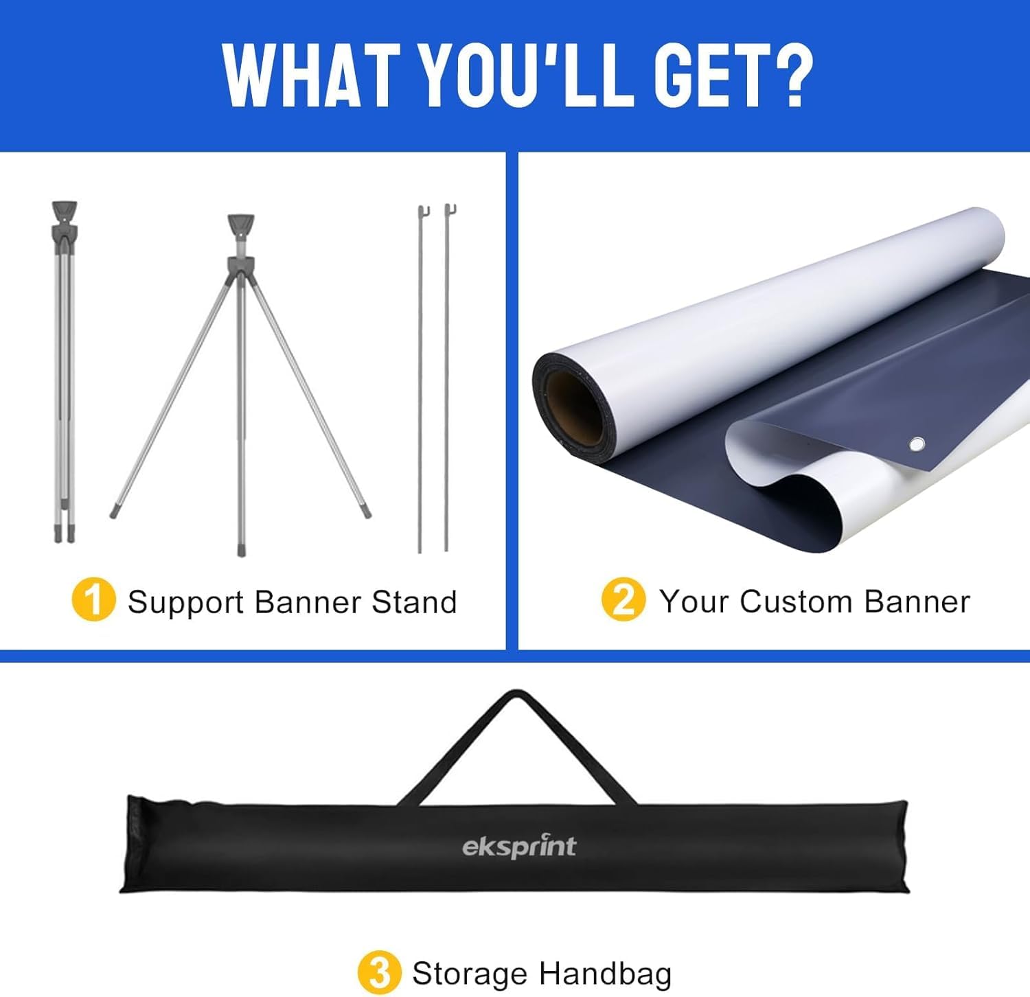 Soporte ajustable para pancartas, pancartas y carteles personalizados para negocios, publicidad, fiestas, se adapta a cualquier tamaño de pancarta de 23.6 x 63 a 31.5 x 71.8 pulgadas