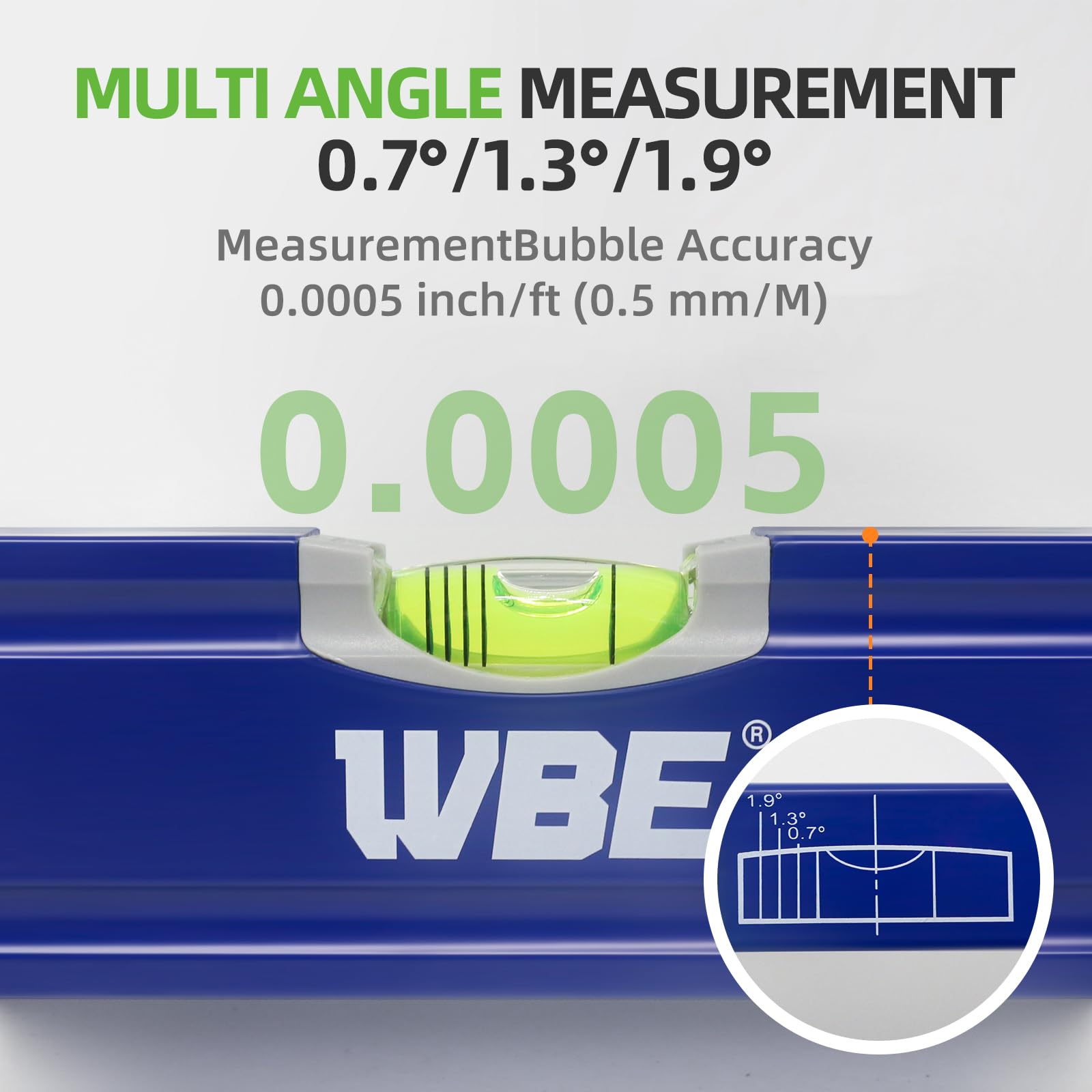 WBE 4-Piece Torpedo Level Set - Magnetic & Accurate -2