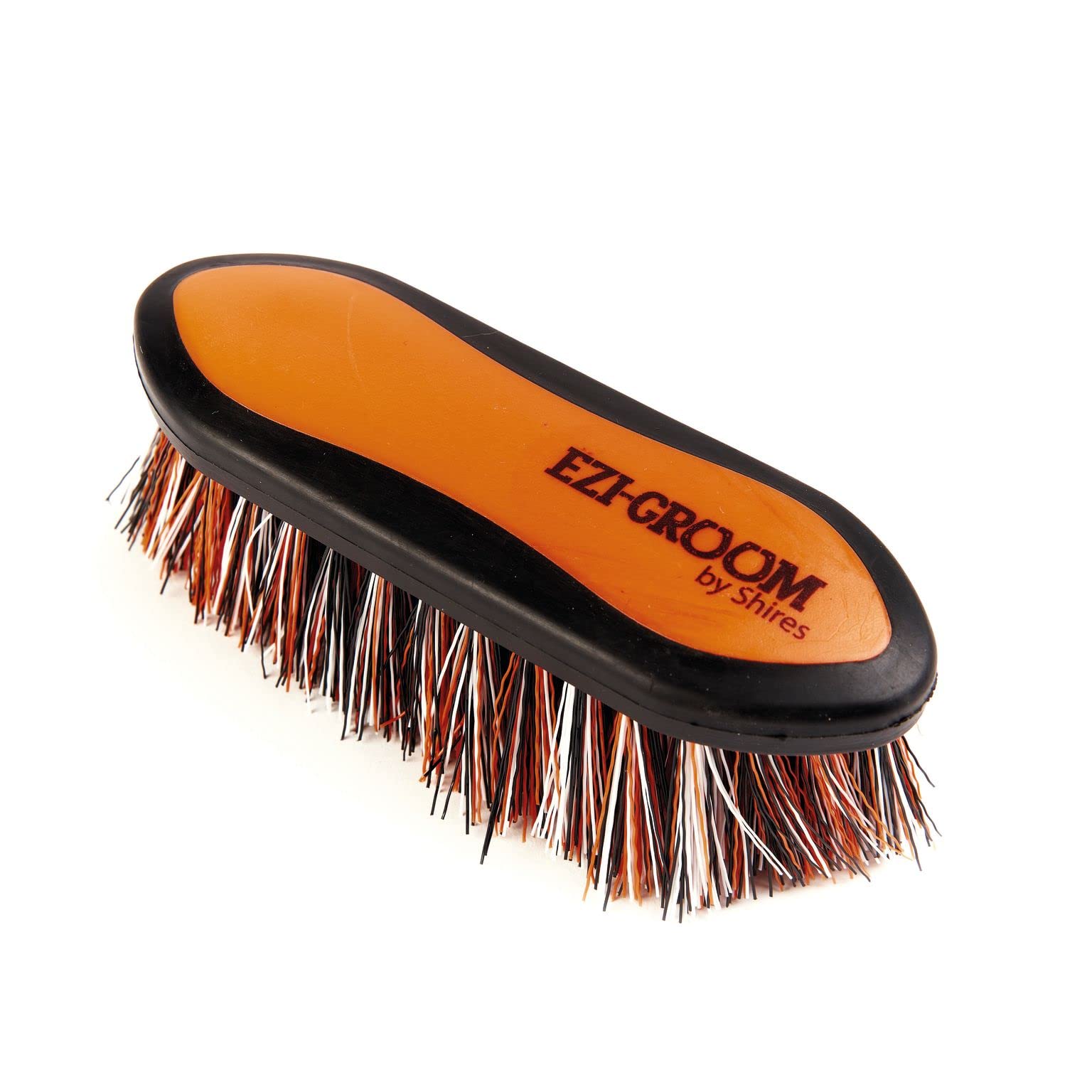Shires 1484 Ezi-Groom Small Grip Dandy Brush Orange