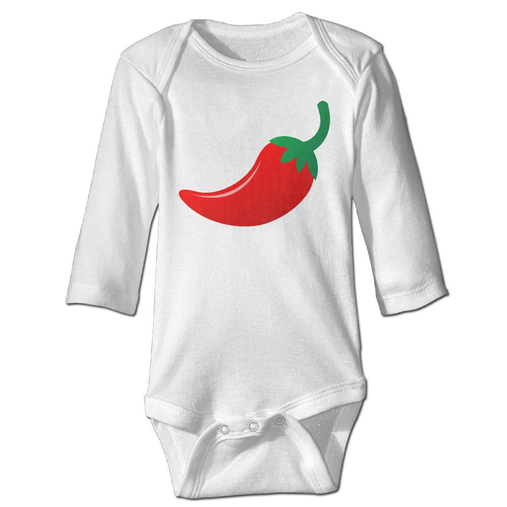 Cartoon Chili Peppers Long Sleeve Baby Onesie Bodysuit Outfits