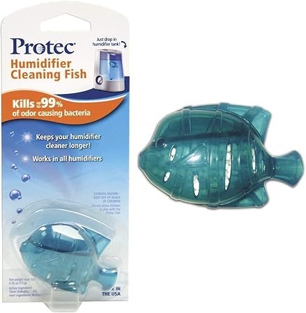 Protec Humidifier Cleaning Fish, Tank Cleaner, Fights Slime & Odor, Lasts 30 Days, 1 Count, Color May Vary