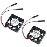 MakerFocus 2pcs Raspberry Pi 4B Fan DC Brushless Cooling Fan 3.3V 5V Heatsink Cooler Radiator Connector Separating One-to-Two Interface for Raspberry Pi 5/4B/ 3/3B+/Zero/Zero W or Other Project