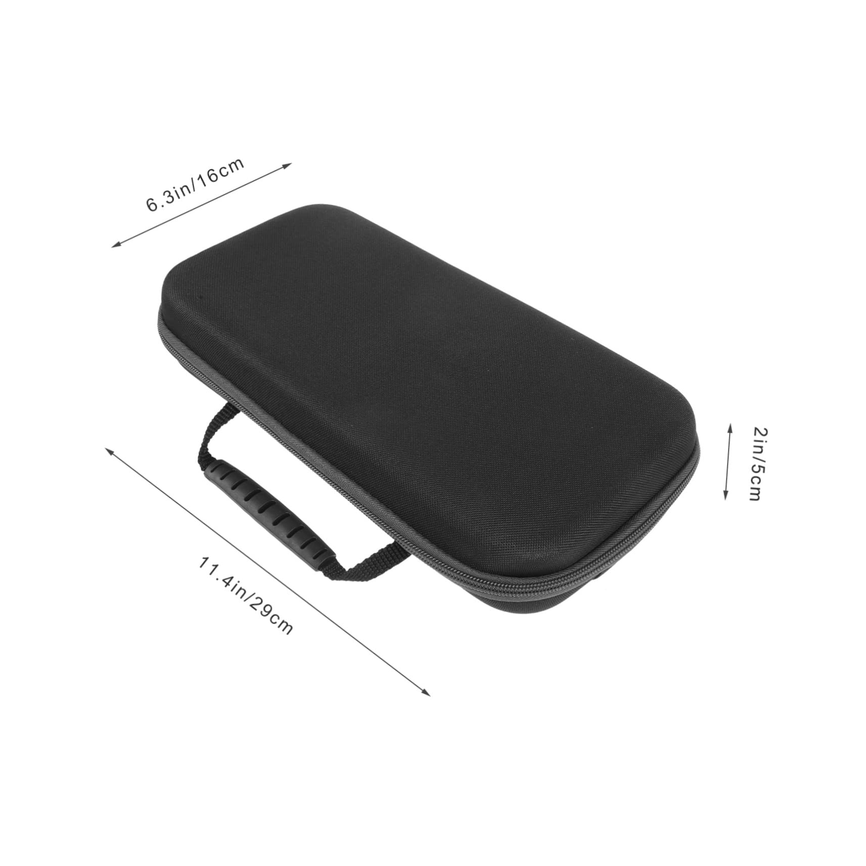 Yardwe Microphone Carrying Case Portable Hard Bag for Dual Mic Storage Convenient Zipper Design with Mesh Pocket for Accessories Travel for Musicians