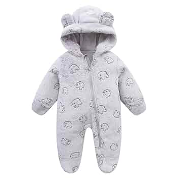 Cute Winter Warm Longsleeve Coral Fleece Infant Baby Romper Cartoon Winter Jumpsuit Boys Girls Animal Overall