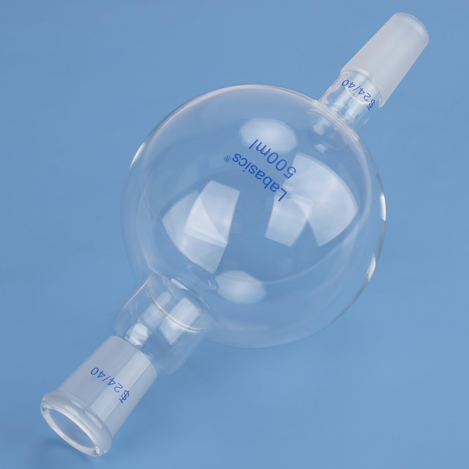 Labasics Réservoir de Chromatographie en Verre 500 ml, Verre Borosilicaté pour Expériences de Chromatographie