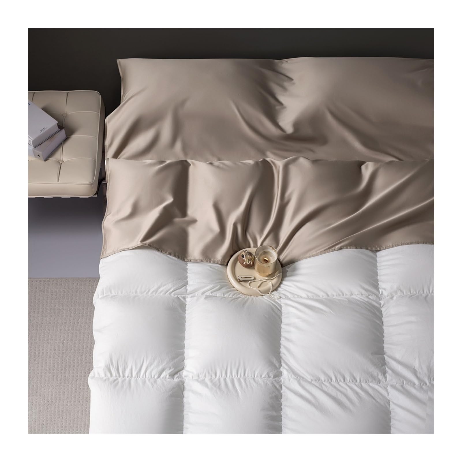 GBHMJU Sleeping Bag Liner Cotton Long Staple Cotton Ultralight Adult Sleep Sack in 3 Sizes for Hotel and Camping Sheets Travel Sleeping Bag with Stuff Sack(Brown,200x210cm-78x82)