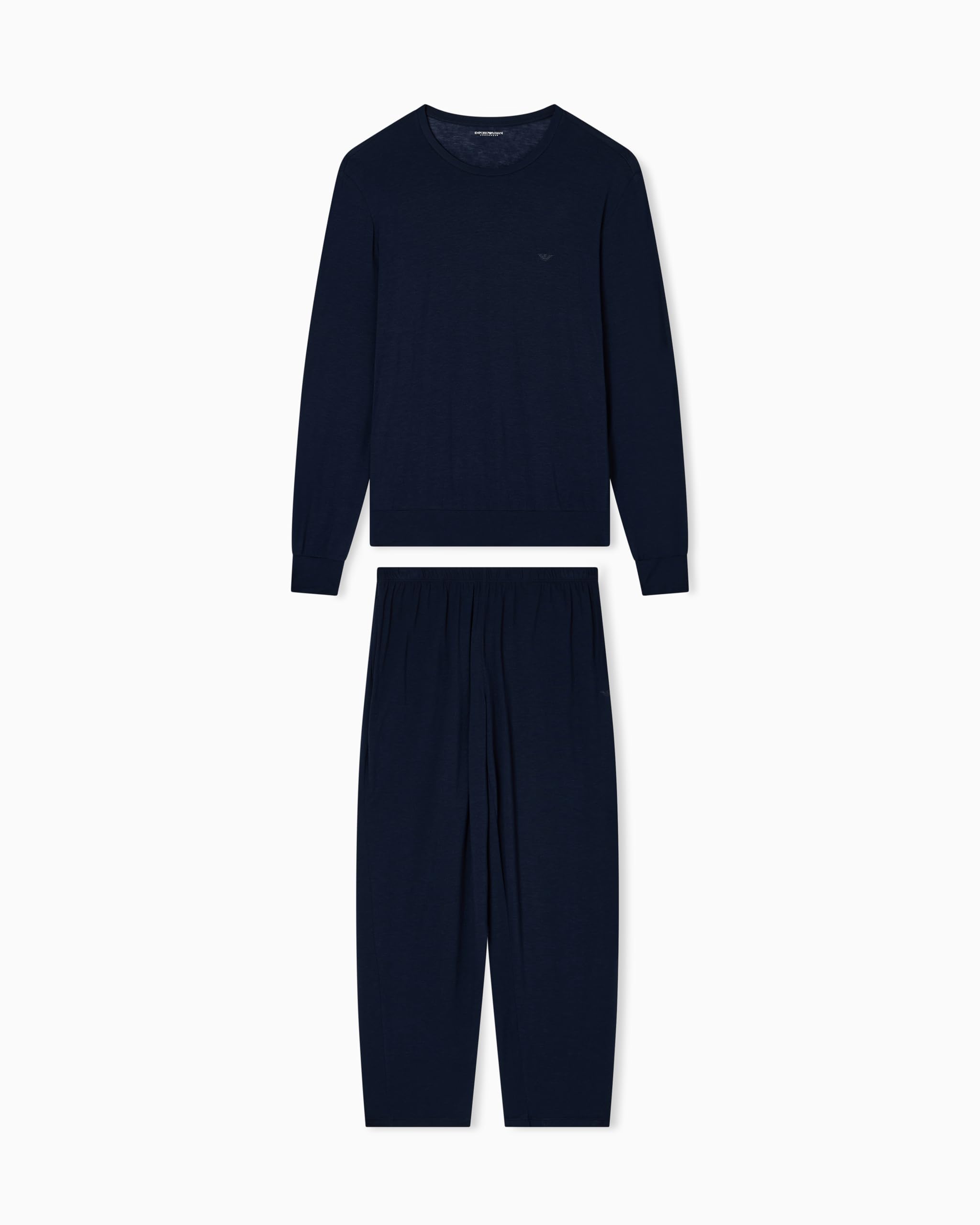 Emporio Armani MAN'S TECH WOOL LONG PAJAMAS BLUE S