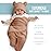BlueMello Baby Swaddle Blanket | Ultra-Soft Plush Essential for Infants 0-6 Months | Receiving Swaddling Wrap Brown | Ideal Newborn Registry and Toddler Boy Accessories | Perfect Baby Girl Shower Gift