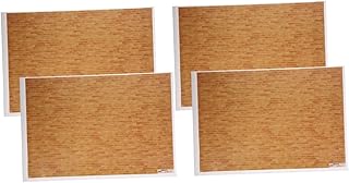 Totority 4 Pcs Dollhouse Floor Miniature House Tiny House Accessories DIY Dolls House Wallpaper Peel and Stick Floor Paper Mini House Floor Stickers Floor Paper for Mini House Doll House