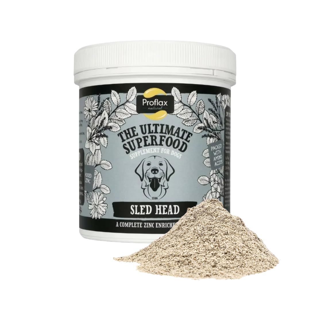 Proflax Sled Head Zinc Nutrition Blend for Dogs – Skin, Coat & Joint Care for Zinc-Sensitive Breeds - 300g