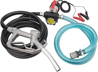 Diesel Transfer Pump 12V, Fuel Transfer Pump 12 Volt, 12V Fuel Transfer Pump with Hose Nozzle for Diesel Kerosene, Transformer Oil, Transfer Pump 12 Volt 10GPM Electric Self-Priming DC 12V Set