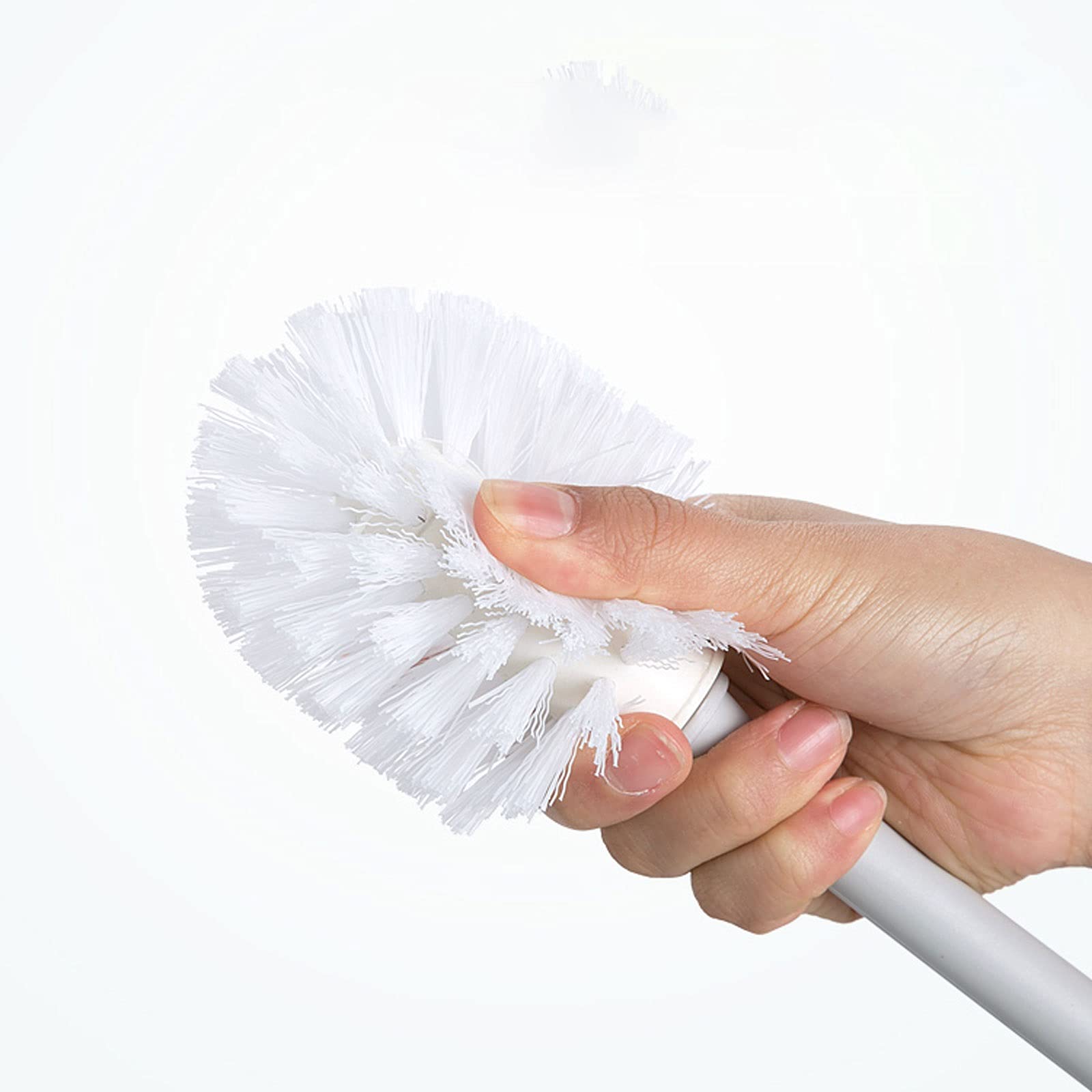 Brosse de toilette Brosse de toilette, Ensemble de brosse de toilette mignon Brosse de nettoyage Nettoyage en profondeur avec support antidérapant à long manche au sol Brosse de nettoyage de toilette