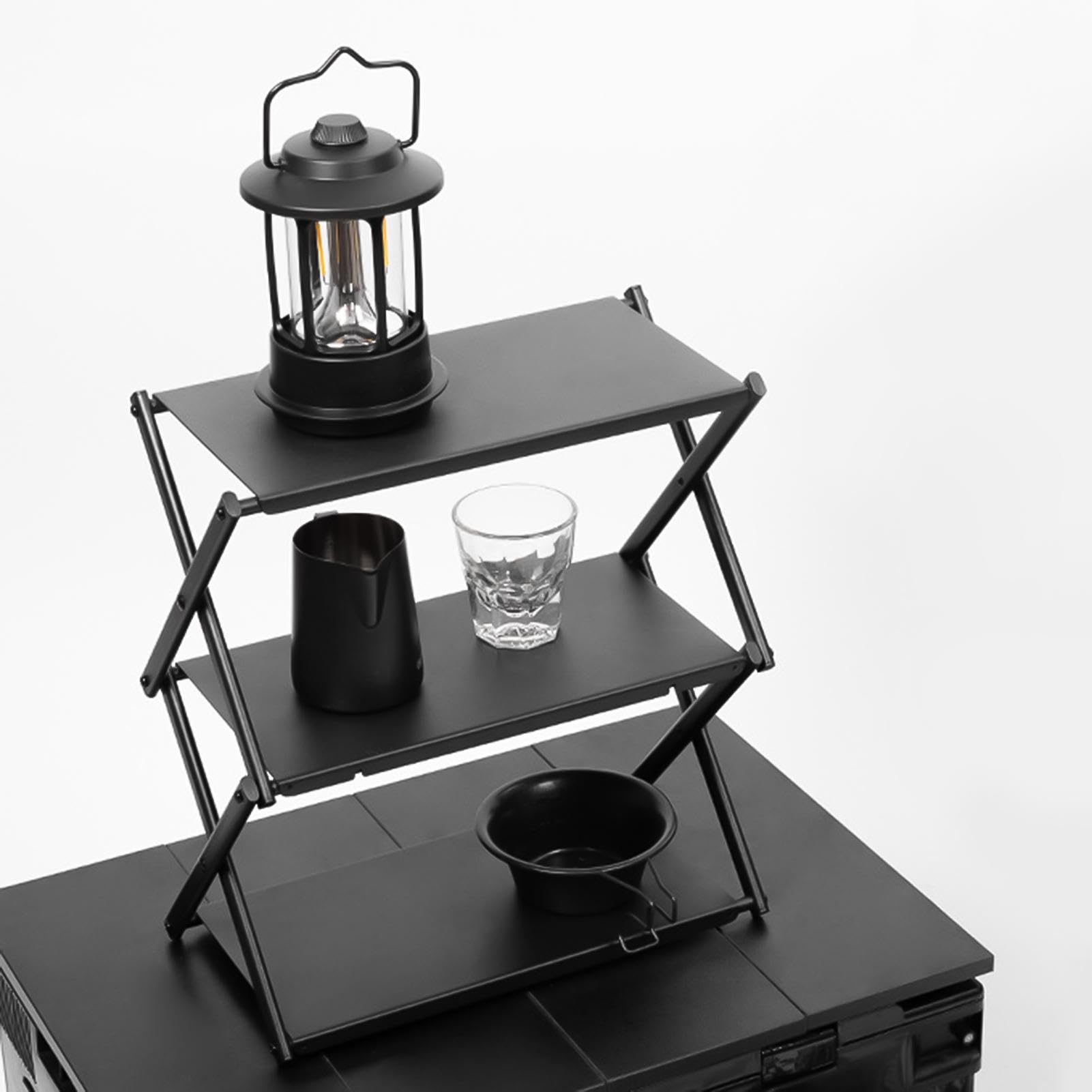 Étagères Pliables, étagère Pliante Support de Rangement de Camping