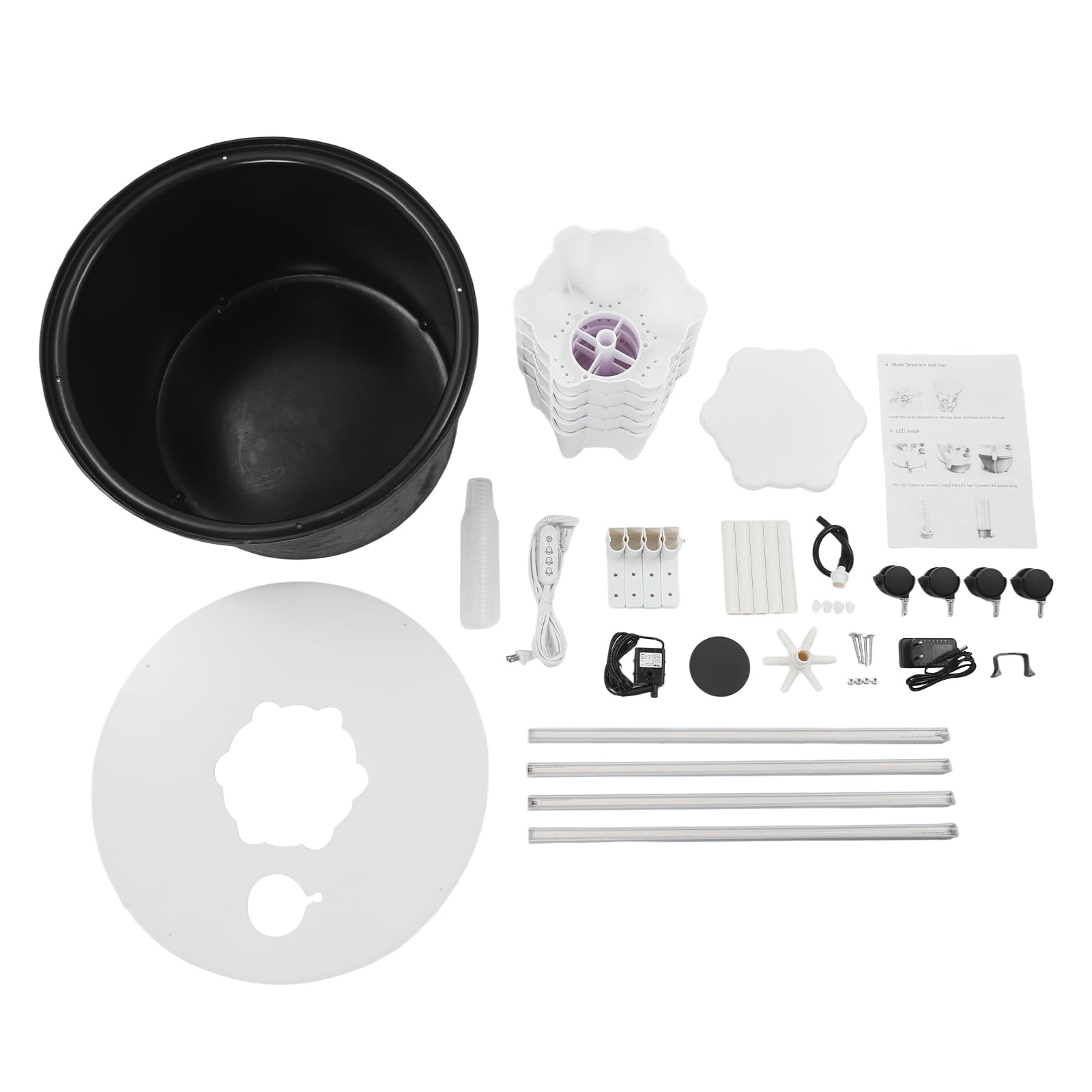 Kit de cultivo hidropónico vertical, 4 niveles, sistema hidropónico